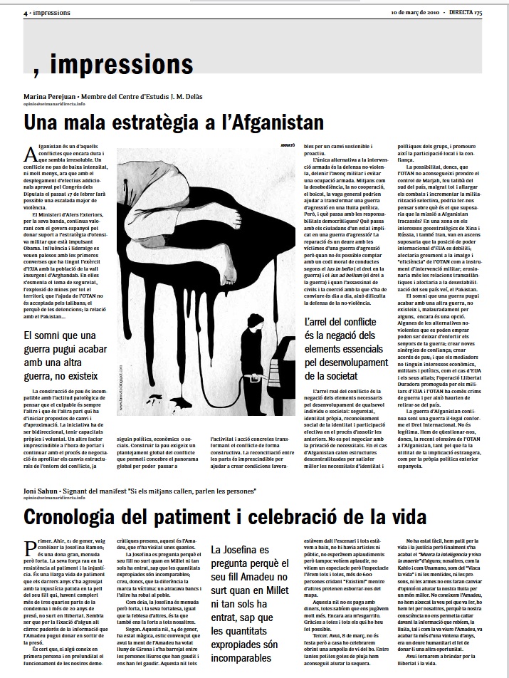 ghanistan war bad strategy centre Delàs La Directa