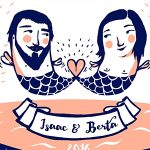 Illustration for a wedding cup