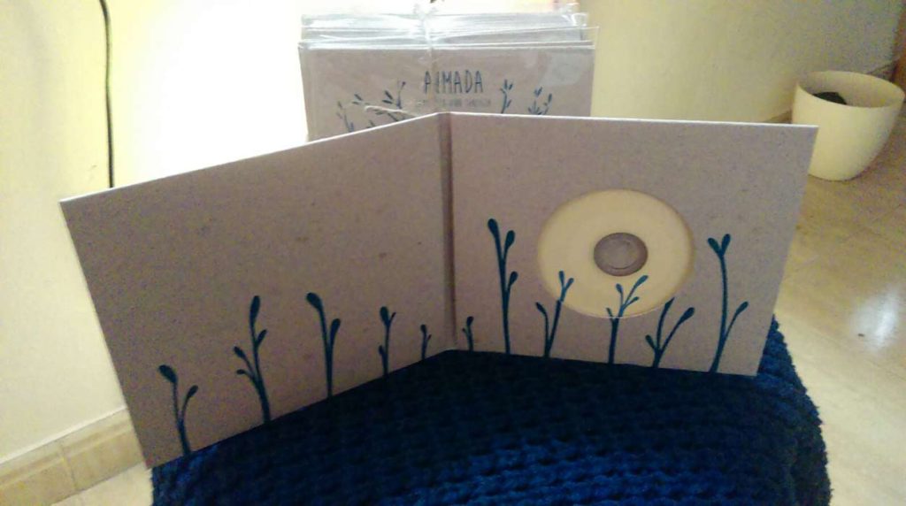 CD illustration design heart plants music