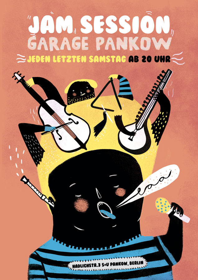 Poster for jam session Berlin Pankow 