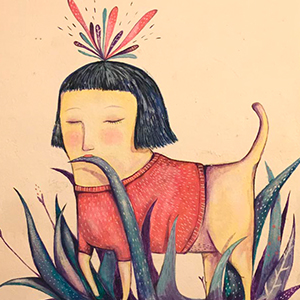 Mural at Cosmo bar in Barcelona