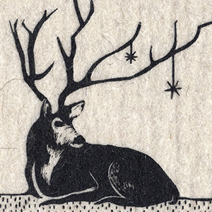 Deer / Christmas card for the art school EAD Sant Cugat
